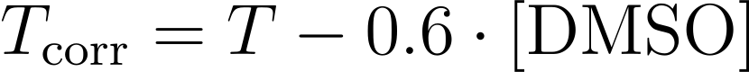 DMSO correction equation.